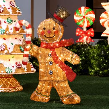 The 4' Glittering Gingerbread Man