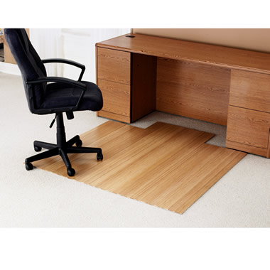 The Bamboo Office Chair Mat Hammacher Schlemmer