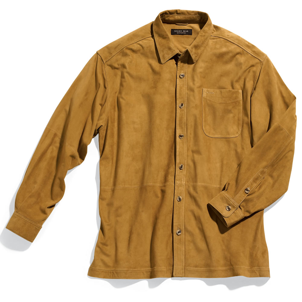 The Softest Goat Suede Shirt - Hammacher Schlemmer