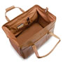 The Widemouth Leather Weekend Carryon Bag - Hammacher Schlemmer