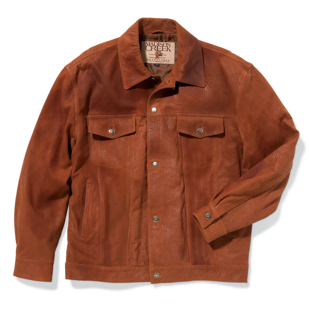 The Classic Leather Jean Jacket - Hammacher Schlemmer