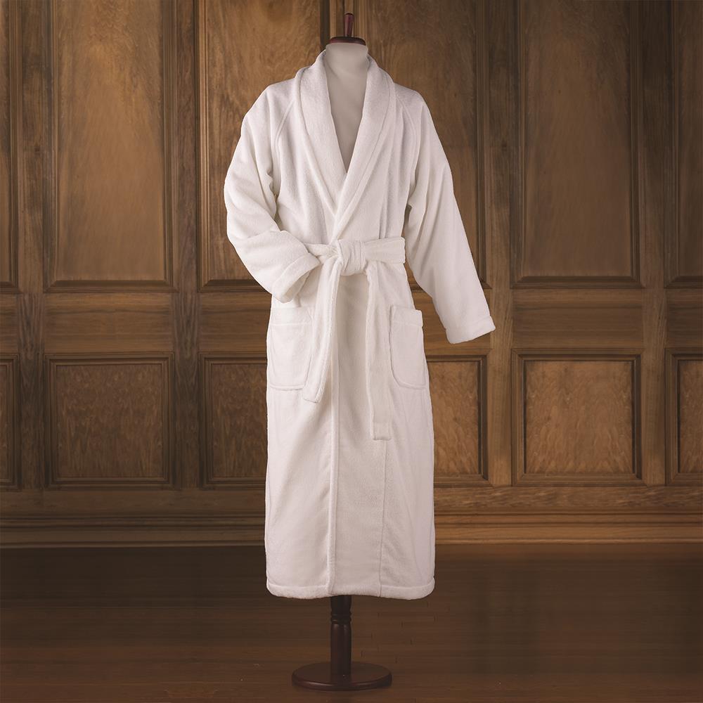 Genuine Turkish Cotton Luxury Bathrobe - White - Large