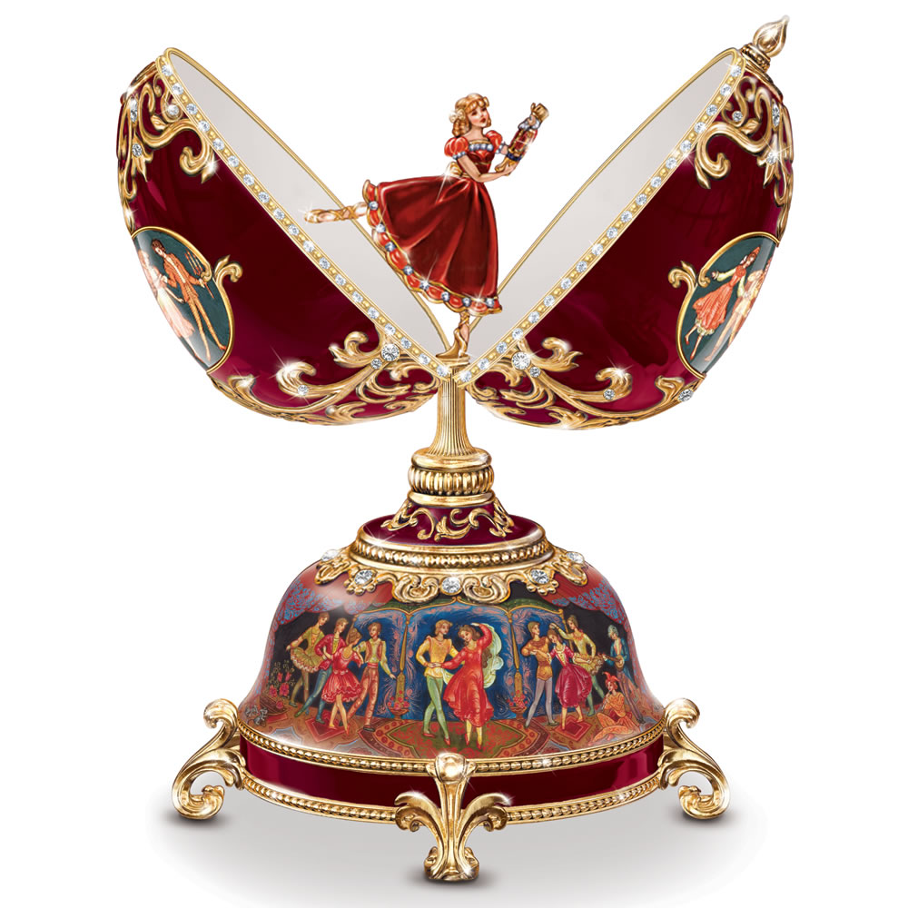 The Dance of the Sugar Plum Fairy Porcelain Musical Egg   Hammacher 