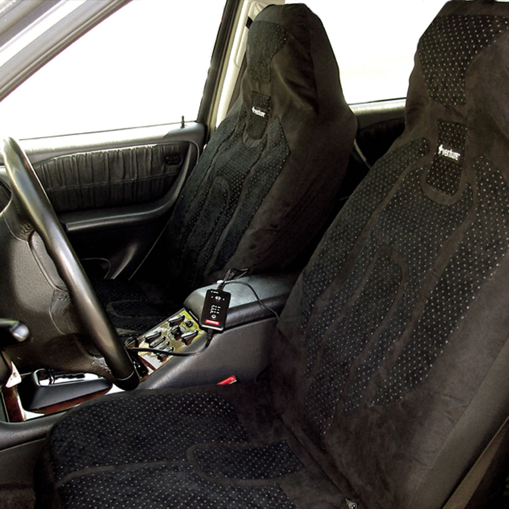The Best Heated Car Seat Cover - Hammacher Schlemmer