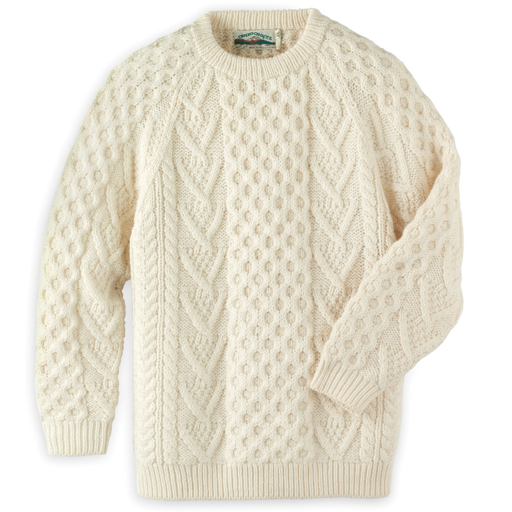 The Genuine Hand Knitted Aran Sweater - Hammacher Schlemmer
