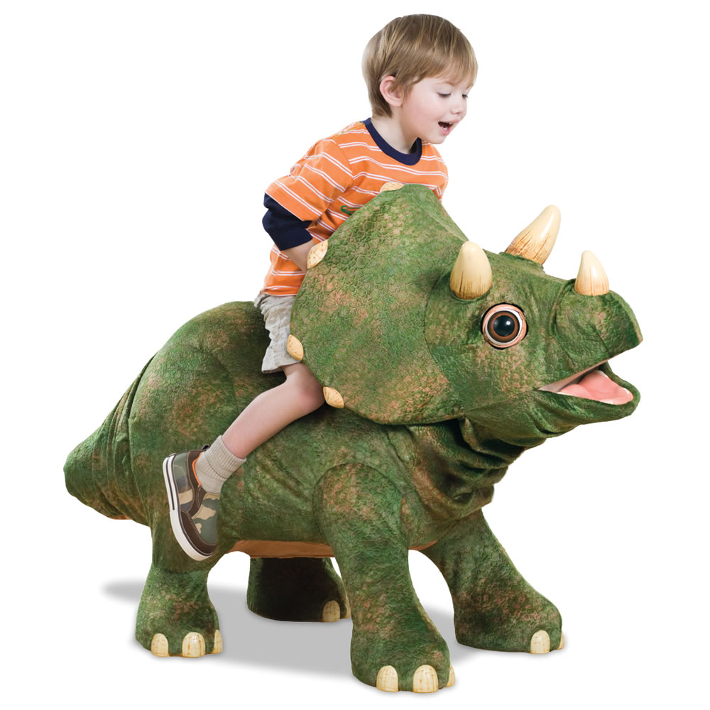 The Interactive Sit On Triceratops Hammacher Schlemmer 