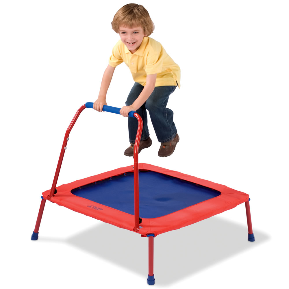 The Foldaway Childrens Trampoline   Hammacher Schlemmer 