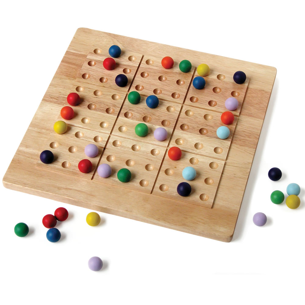 color sudoku wooden board
