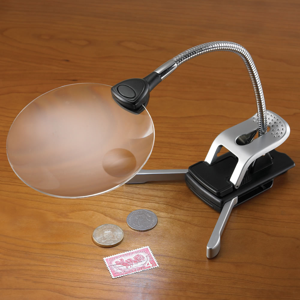 The Hands Free Illuminating Magnifying Glass - Hammacher Schlemmer