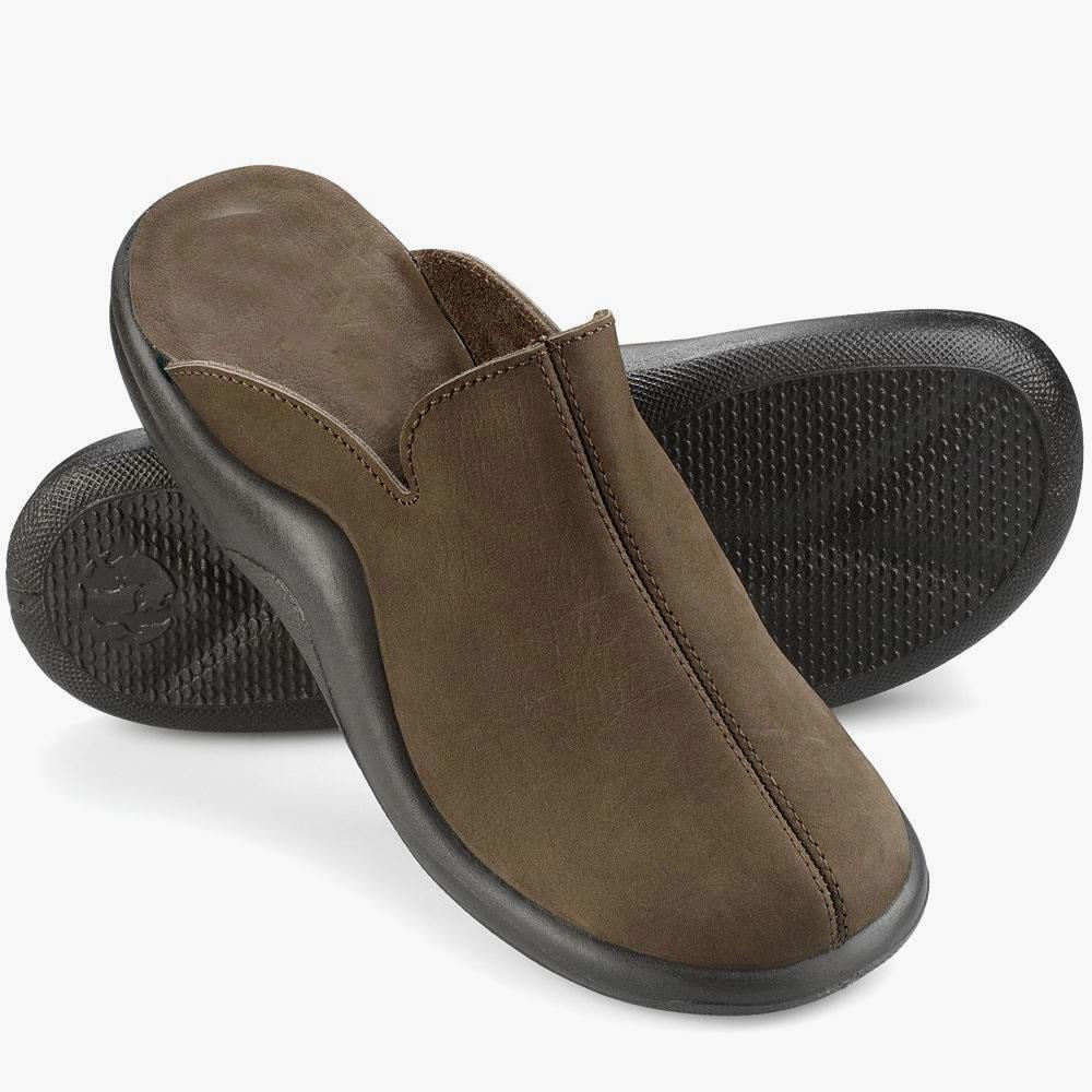 Gentleman's Walk On Air Indoor/Outdoor Slippers - 11 - Brown