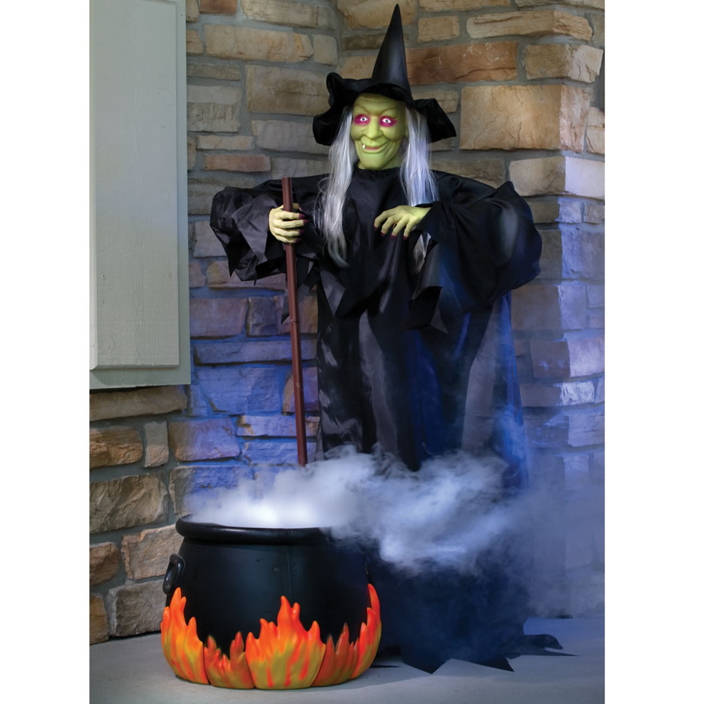 The Spell Casting Animated Witch Hammacher Schlemmer