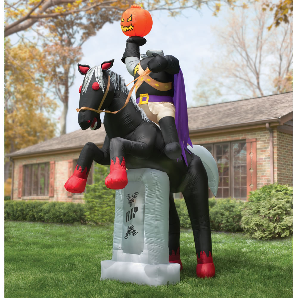 The 12 Inflatable Headless Horseman Hammacher Schlemmer