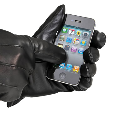 leather gloves iphone compatible