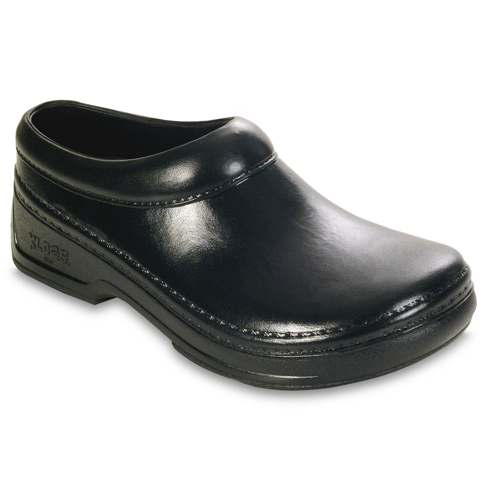 leather chef clogs