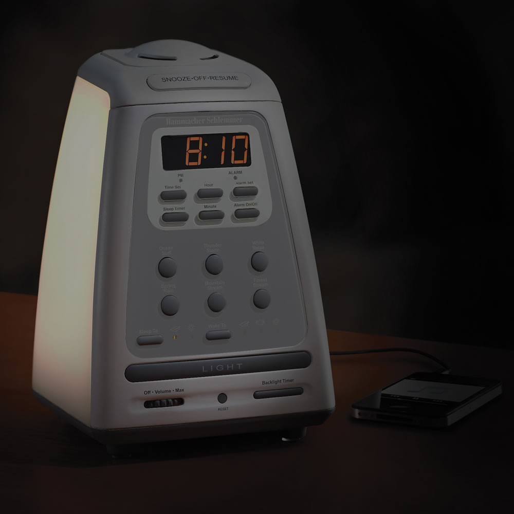 The Peaceful Progression Wake Up Clock   Hammacher Schlemmer 