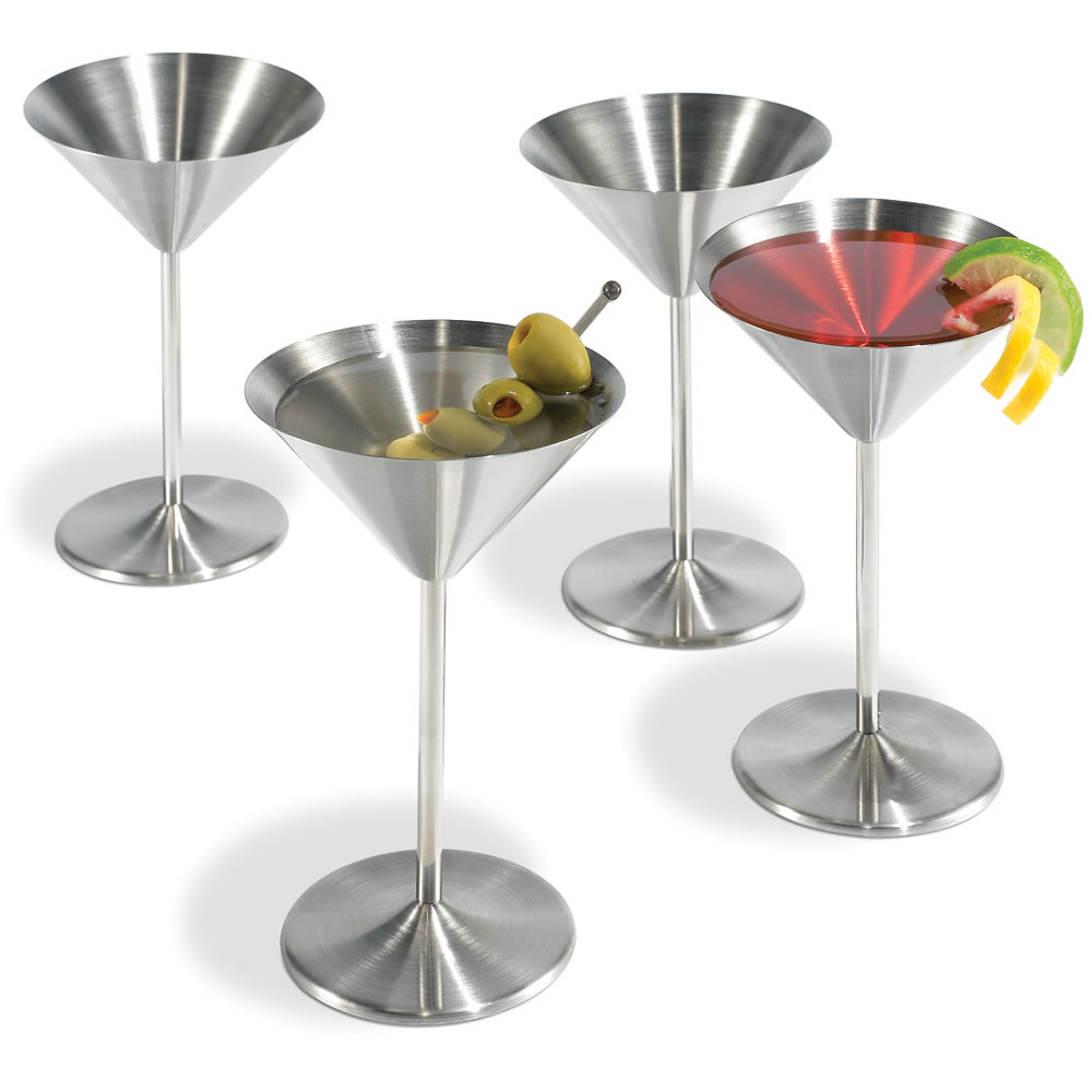 Stainless Steel Martini Glass (10 Oz.)