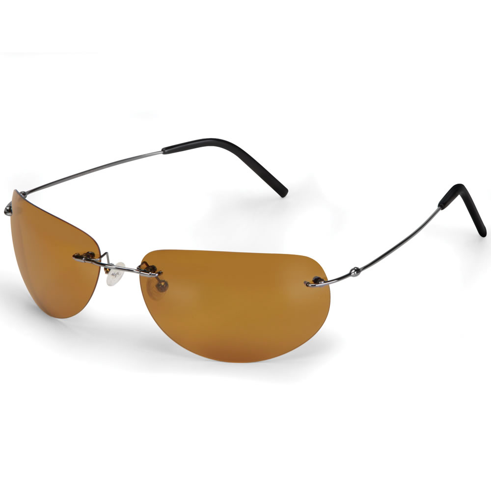 The Clarity Enhancing Sunglasses (Titanium Frame) - Hammacher Schlemmer