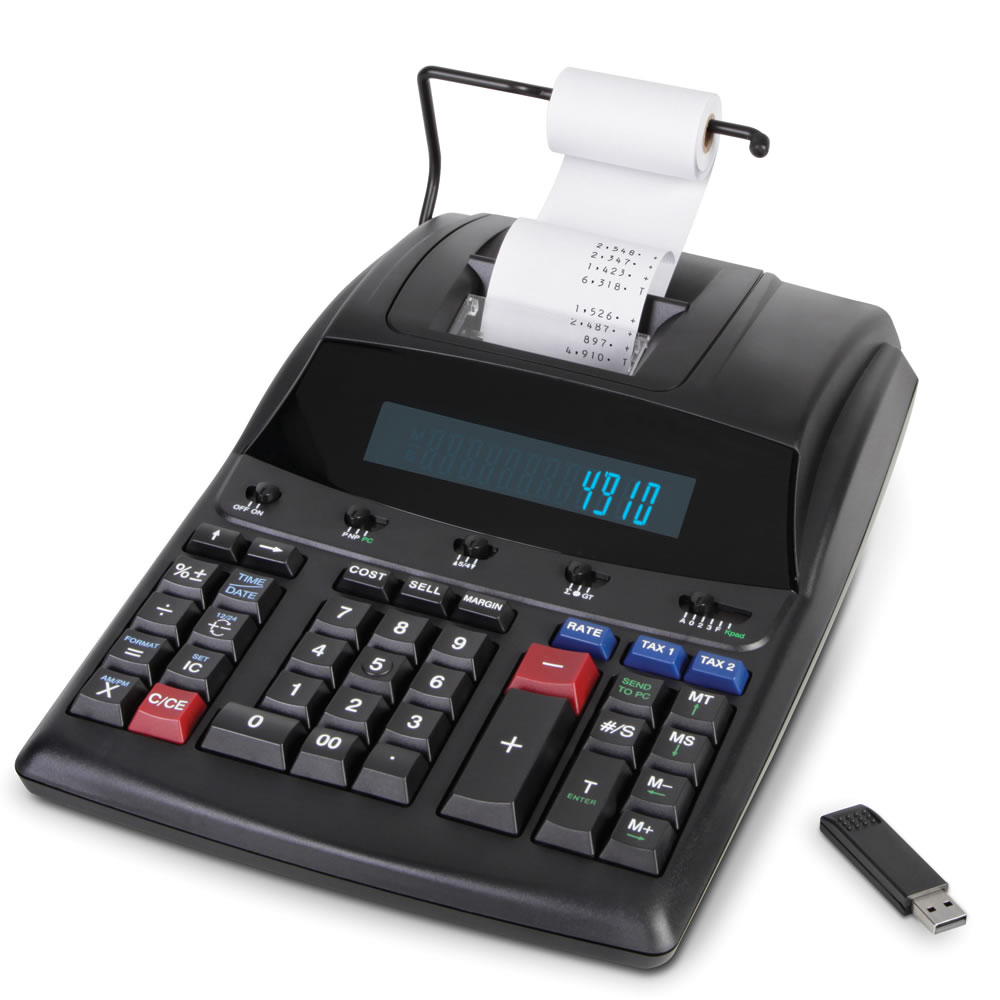 The Transfer To PC Adding Machine Hammacher Schlemmer