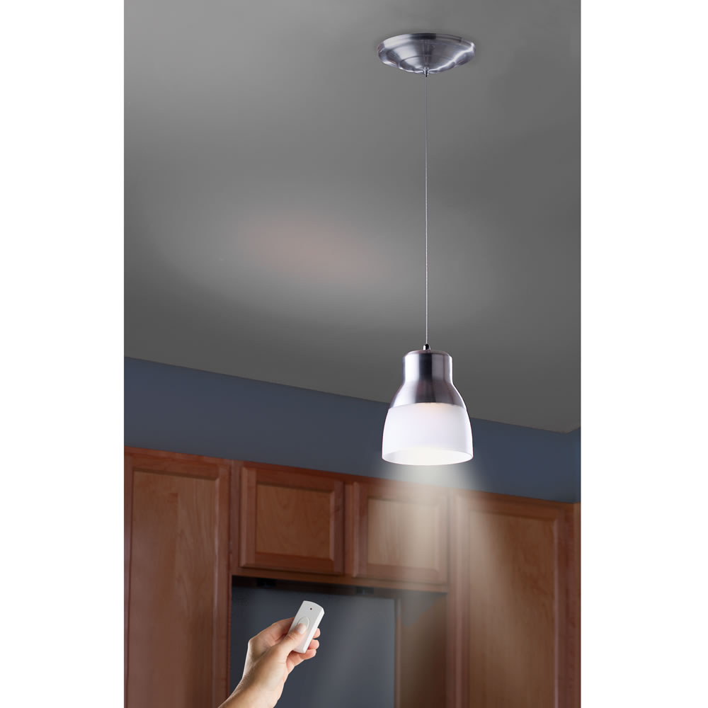 The Battery Powered LED Pendant Light Hammacher Schlemmer