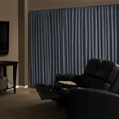 The Home Theater Blackout Drapes Hammacher Schlemmer