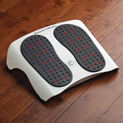 Developed for Hammacher Schlemmer using technology pioneered by NASA to heal astronauts&#8217; injuries, this device&#8217;s 172 LEDs produce safe infrared heat to stimulate blood circulation, relieve swelling, and loosen muscles in the feet. It is the only of its kind made specifically for the feet. A study at Children&#8217;s Hospital of Wisconsin in Milwaukee showed the LED technology reduced painful inflammation by up to 37%. Unlike heating pads that only treat just below the skin&#8217;s surface, the light from the unit&#8217;s 152 infrared LEDs (invisible to the naked eye) and 20 red LEDs penetrates deep into tissue to help relieve the soreness common with plantar fasciitis, neuroma, and tendonitis. Automatically turns off after 20 minutes. The infrared light provides penetrating warmth so safe and comforting, hospitals use it to warm newborns. Plugs into AC with a 6' cord. 16" L x 13" W x 4 1/2" H. (5 lbs.)