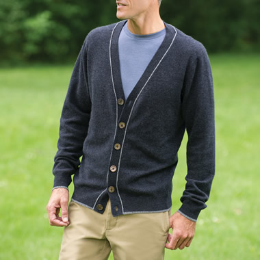 Men's Washable-Cashmere V-Neck Sweater