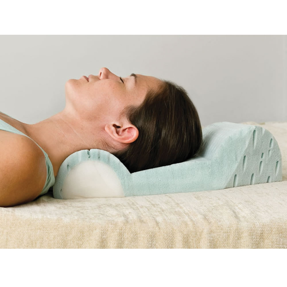 The Neck Pain Relieving Pillow - Hammacher Schlemmer