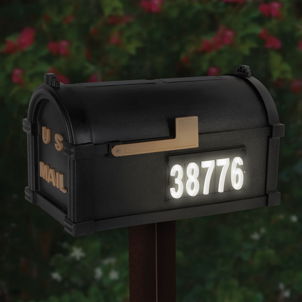Solar Lighted Mailbox Post