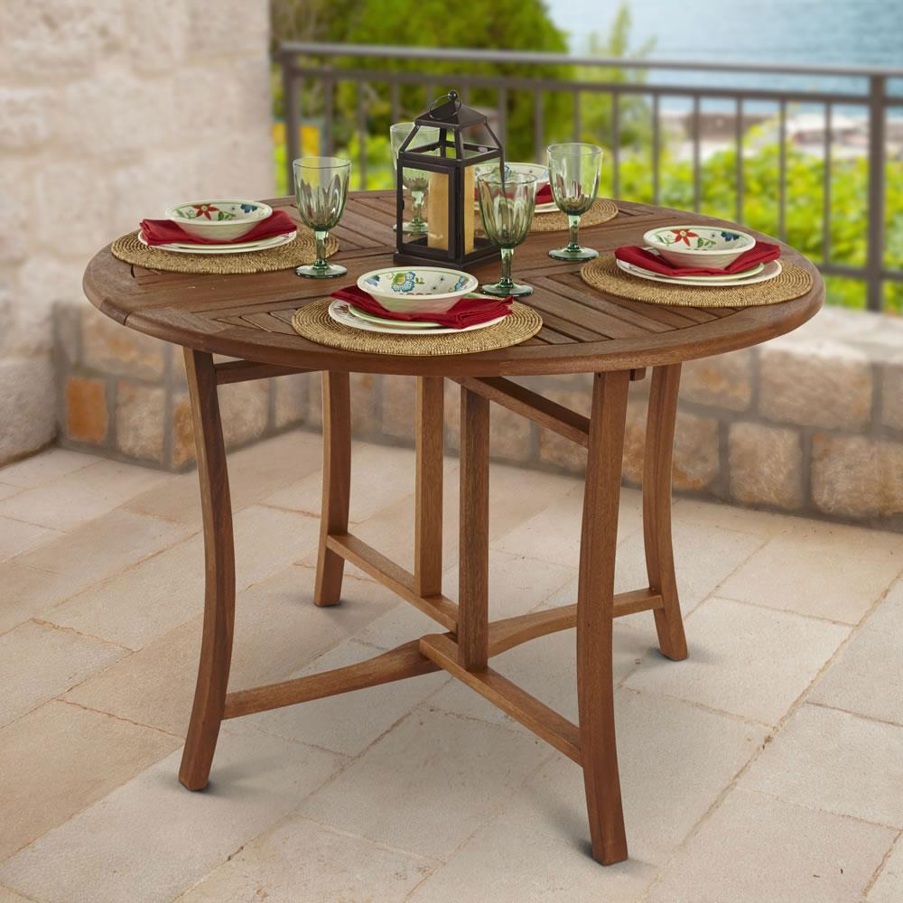 Eucalyptus folding deals table and chairs