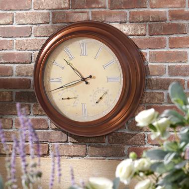 24 Outdoor Lighted Atomic Clock, 24 Inch Outdoor Wall Clock