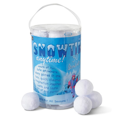 50-Pack Indoor Snowball Fight Set - Plush Snowballs for Christmas