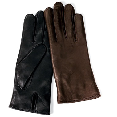 The Heat-Storing Leather Gloves - Hammacher Schlemmer