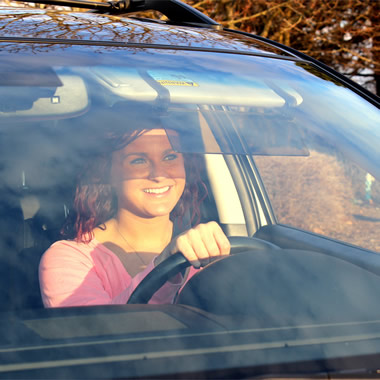 The Driver's See Through Sun Visor