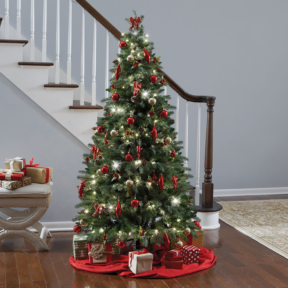 The Instant Fully Decorated Christmas Tree - Hammacher ...