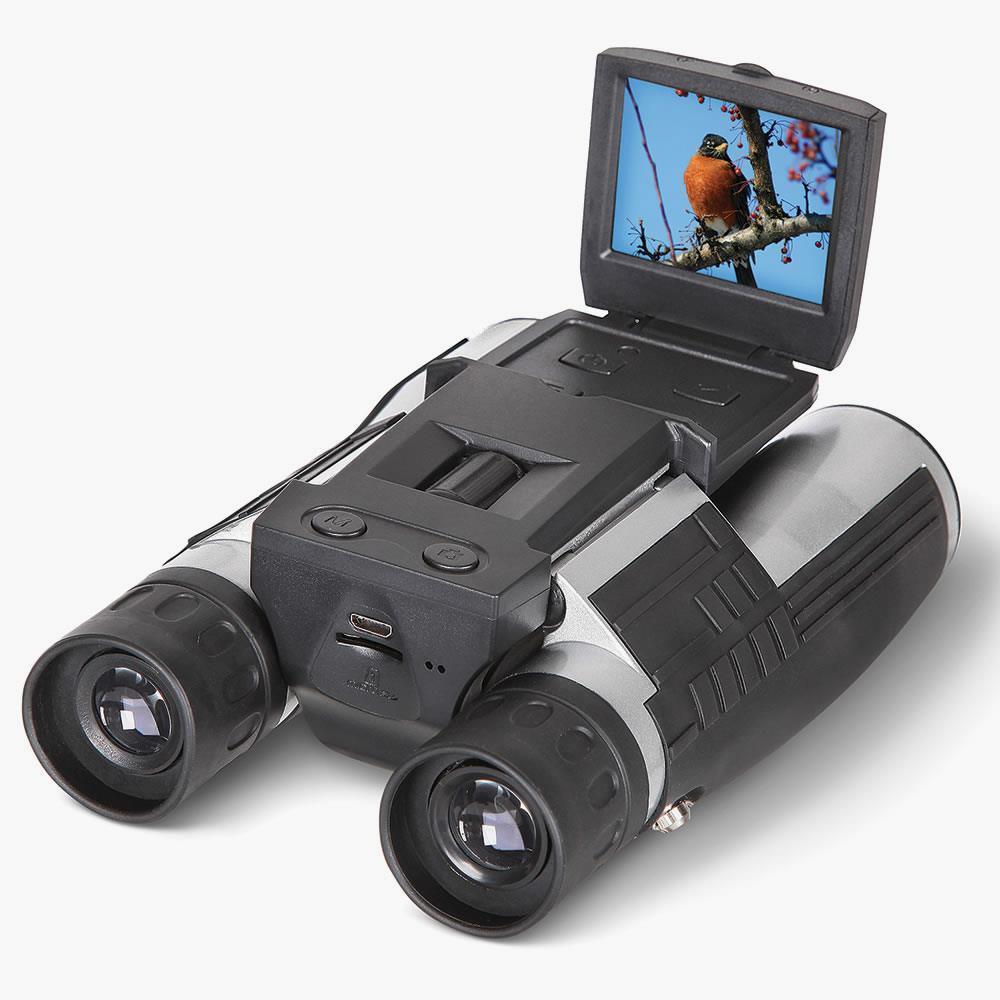 Binoculars with a store camera