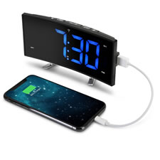 The Easy Read Curved Atomic Alarm Clock