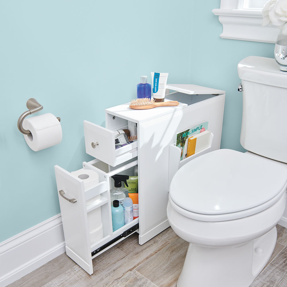 Tight Space Bathroom Organizer - Hammacher Schlemmer