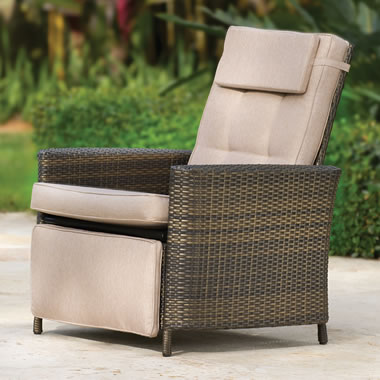 The Weatherproof Outdoor Recliner - Hammacher Schlemmer