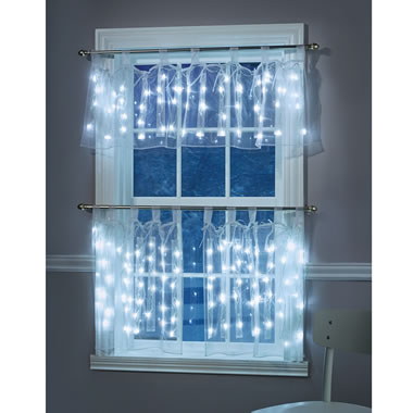The Illuminated Sheer Cafe Curtains