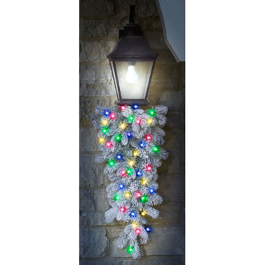 The Cordless Snowy Bough Light Show Trim (Teardrop Sconce)
