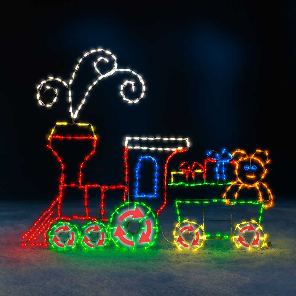 The 6 Foot Animated Holiday Locomotive - Hammacher Schlemmer