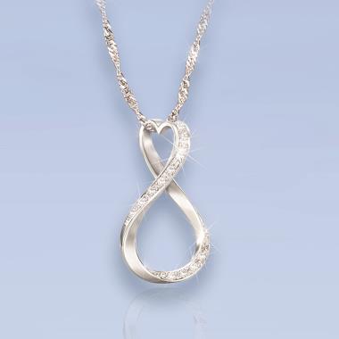 JEWELEXCESS Mom Necklace Sterling Silver Infinity Necklace – Stunning –  Jewelexcess