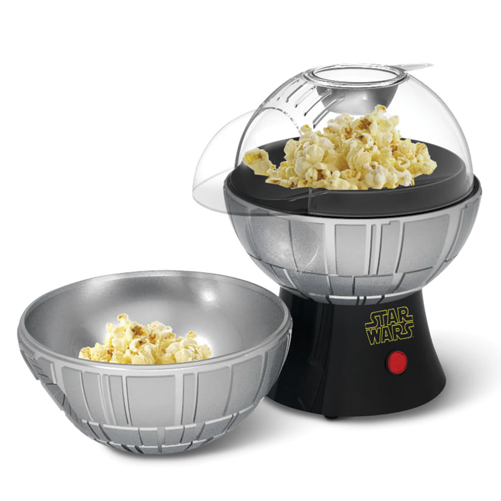 Pangea Brands Star Wars Death Star 3 oz. Grey Countertop Popcorn Machine