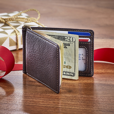 The White Tailed Deerskin Money Clip Wallet