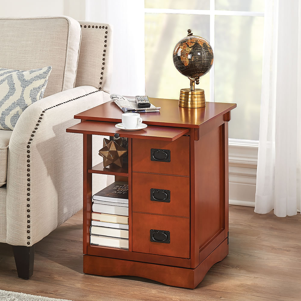 The Rotating End Table - Hammacher Schlemmer