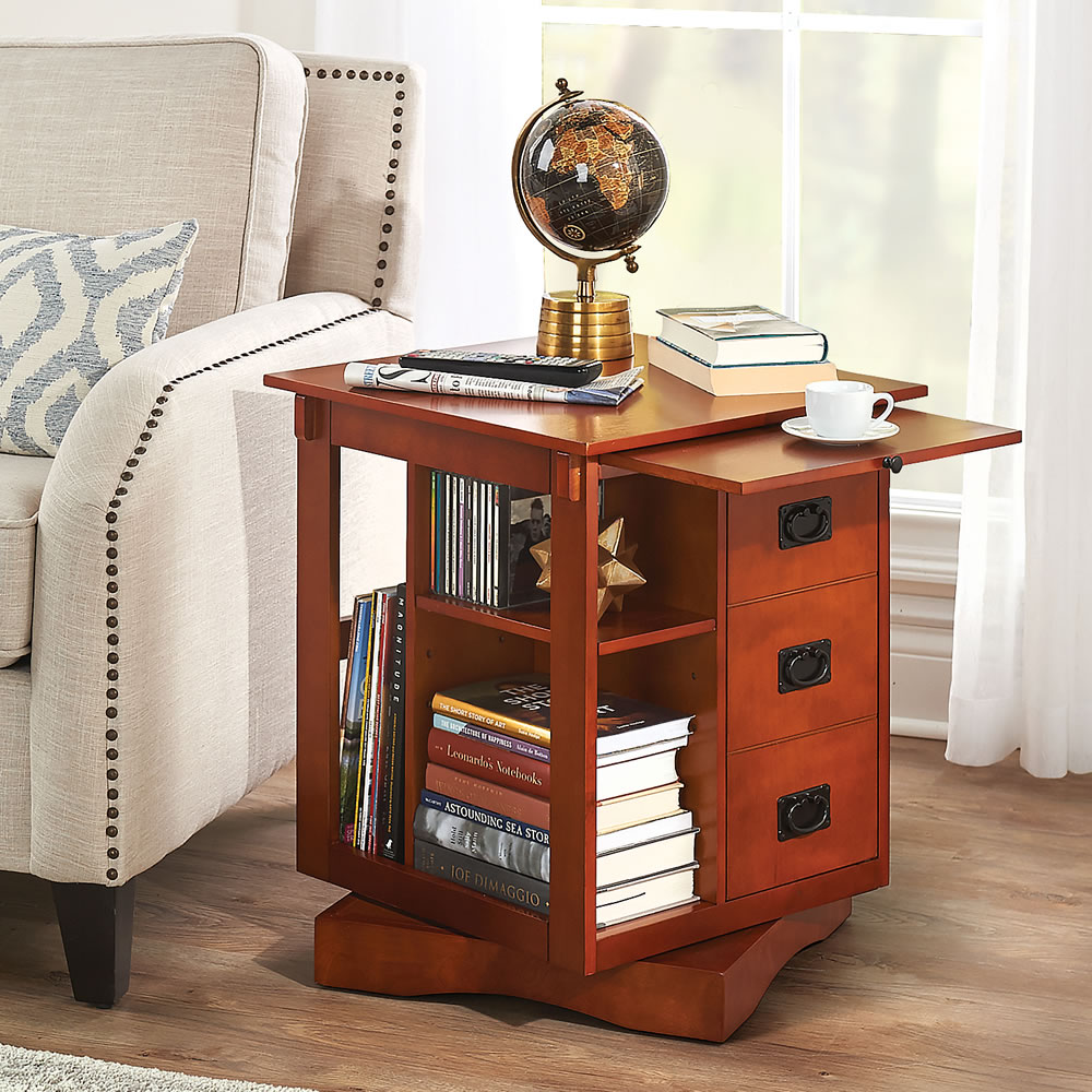 Rotating Bookcase End Table This old bookcase turned out to be just