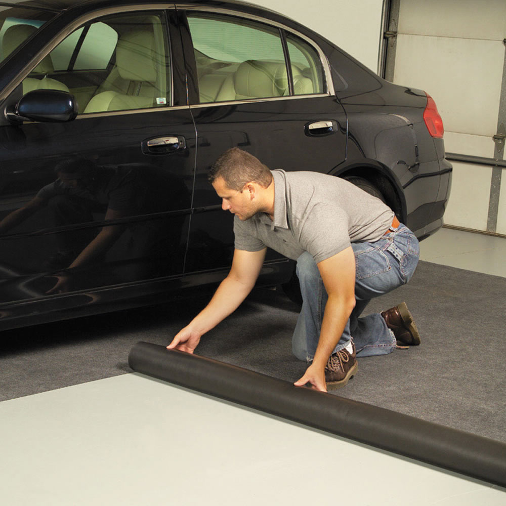 The Water Absorbing Garage Mat Hammacher Schlemmer