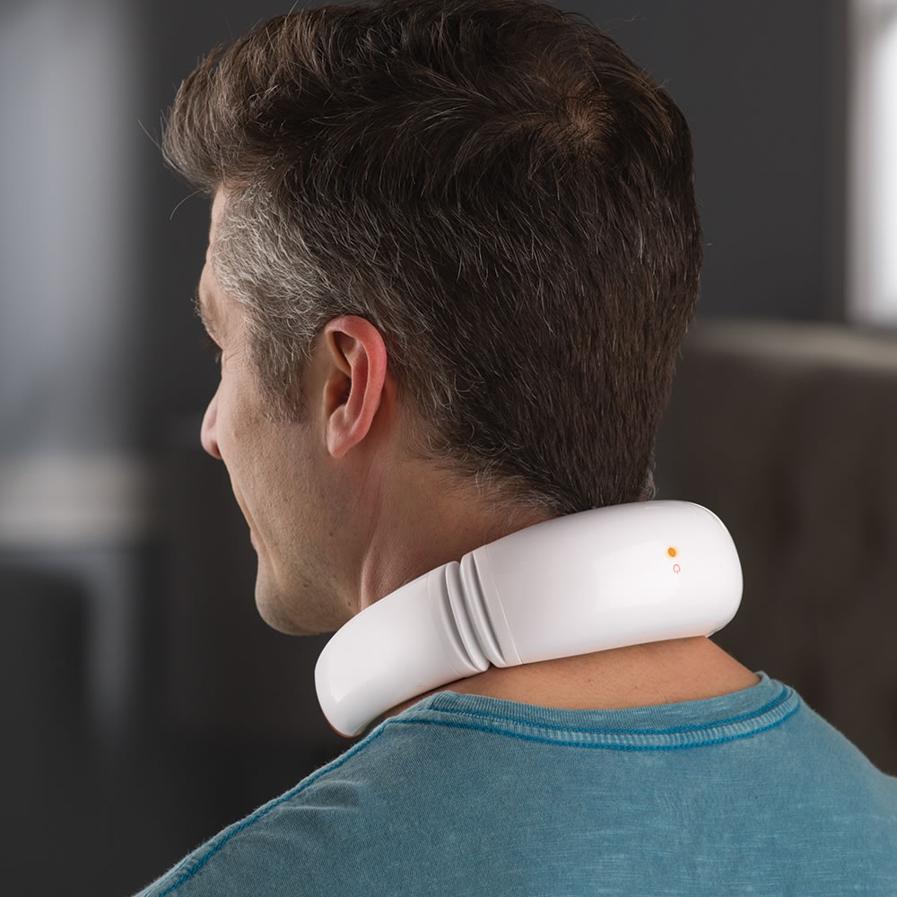 The Electrostimulation Heated Neck Pain Reliever Hammacher Schlemmer
