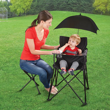 The Packable High Chair And Parenting Stool Hammacher Schlemmer