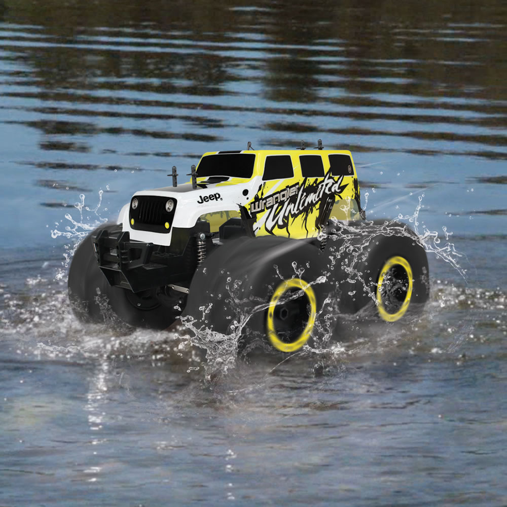 rc truck on water